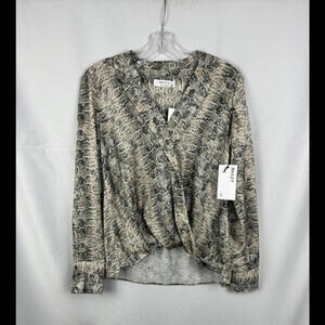 Bailey 44 Snake Sloan Wrap Blouse Size S